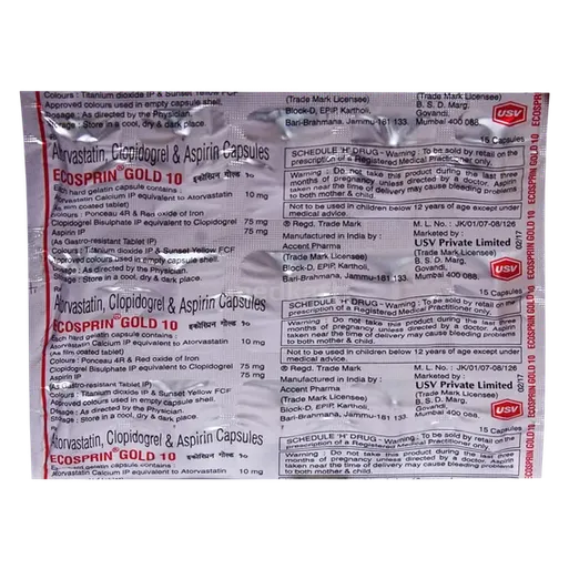 ecosprin gold 10mg capsule 15's